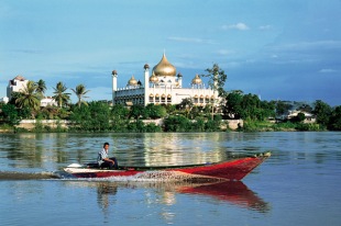 Riverside City of Kuching, Malaysia